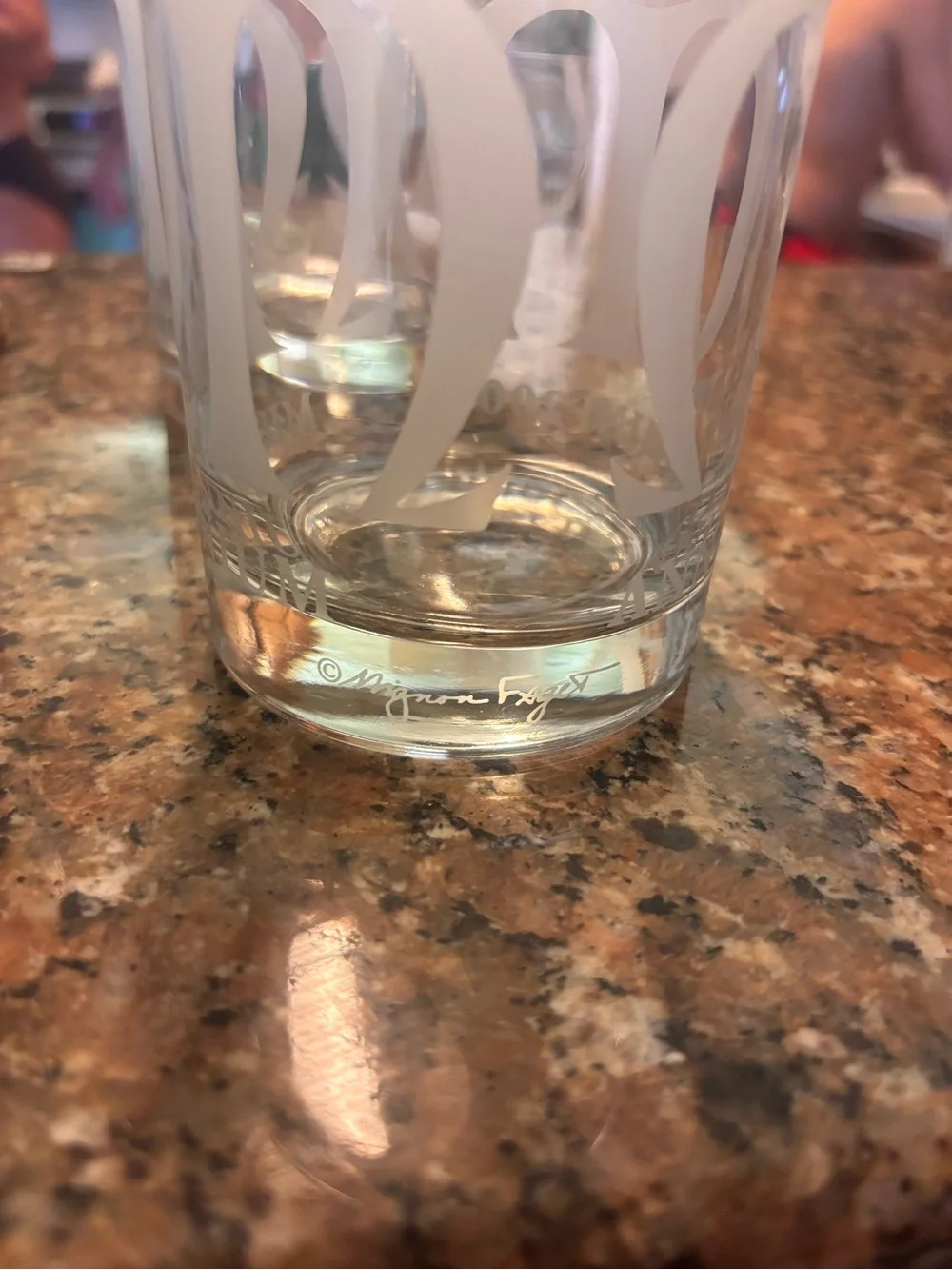 Mignon Faget NEW ORLEANS MILLENNIUM ETCHED DOF BAR GLASSES